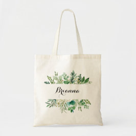 Bolso De Tela Eucalipto Verde Foliage Botánico Bridesmaid