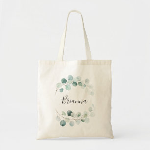 Bolso De Tela Eucalipto Verde Verano Foliage Bridesmaid