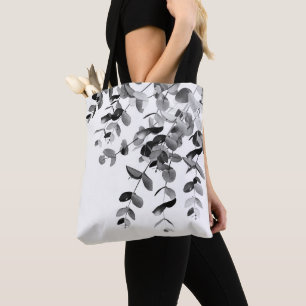 Bolso De Tela Eucalyptus Delight Blanco y Negro #1 #folliage #ar