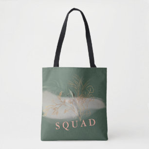 Bolso De Tela Eucalyptus Greenery Moderno Resumen Ducha Bridal