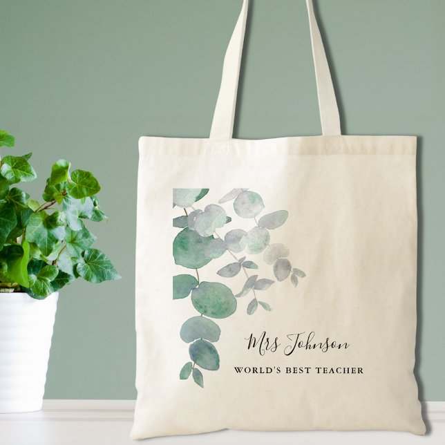 Bolso De Tela Eucalyptus Greenery Teacher's (Subido por el creador)