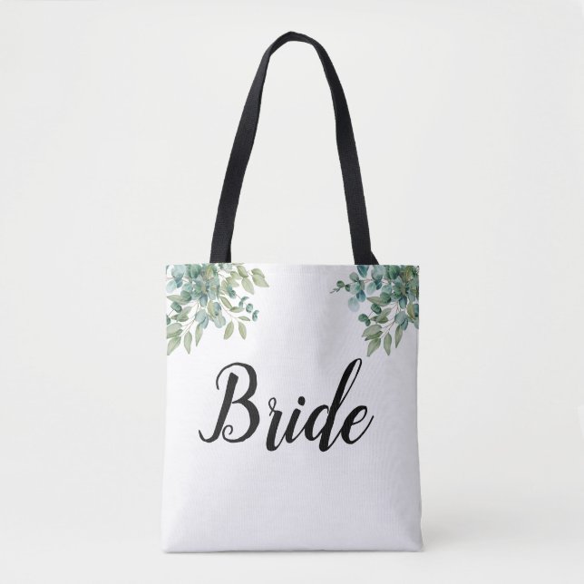 Bolso De Tela eucalyptus greenery wedding (Anverso)