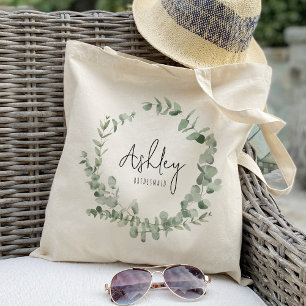 Bolso De Tela Eucalyptus Leaf Bridesmaids Tote Bag