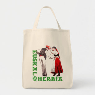 Bolso De Tela Euskal Herria: bailarines vascos tradicionales,