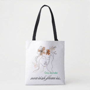 Bolso De Tela Even gray days bloom – Boho floral art for emotion