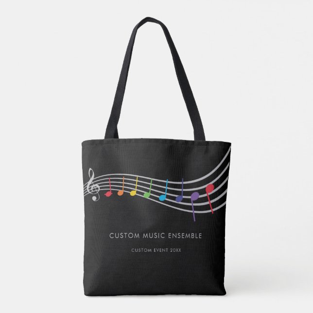 Bolso De Tela Evento de escuela de música Niños Coro arcoiris (Reverso)