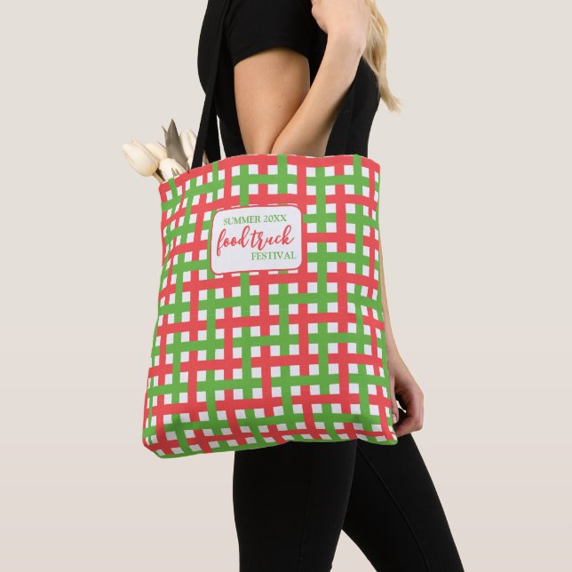 Bolso De Tela Evento personalizado Keepsake Summer Food Truck Fe (Detalle)