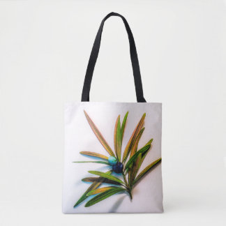 Bolso De Tela Evergreen Sprig con Tote Berries