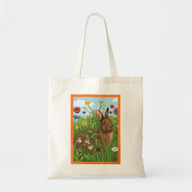 Bolso De Tela Every Bunny Loves Flowers (Frente)