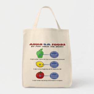 Bolso De Tela Evite las comidas del GM evitan 5 el dígito PLU