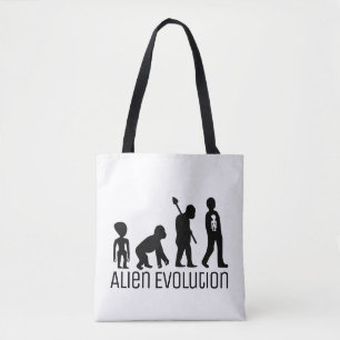 Bolso De Tela Evolución alienígena, alienígena extraterrestre