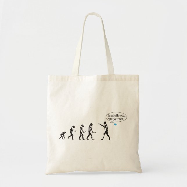 Bolso De Tela Evolution - Just follow me on twitter (Frente)