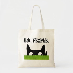 Bolso De Tela Ew People Funny Cat Green Grass Tothe Bag