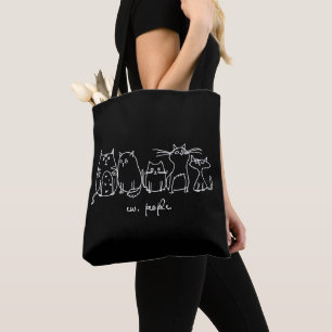 Bolso De Tela Ew, People Funny Meowy Cat Aovers