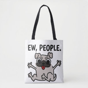 BOLSO DE TELA EW, TOTE PERROS DE LA GENTE