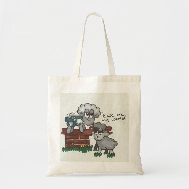 Bolso De Tela Ewe Are My World (Frente)