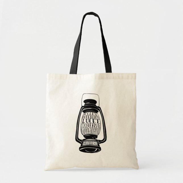 Bolso De Tela Ex Lux En El PERSONALIZABLE Tenebris Lucet (Frente)