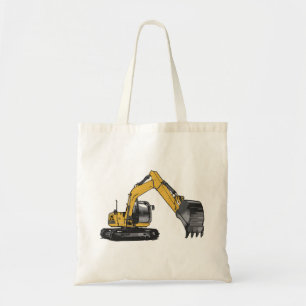 Bolso De Tela Excavador amarillo grande