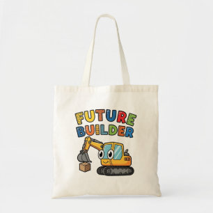 Bolso De Tela Excavadora Linda Constructora del Futuro 