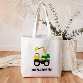 Bolso De Tela Excavadora para niños de construcción