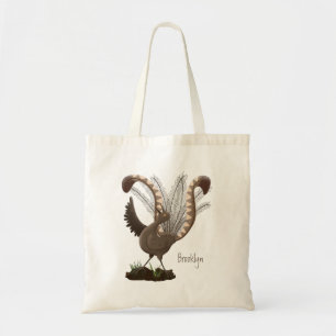 Bolso De Tela Excelente ilustracion de personalizado de lyrebird