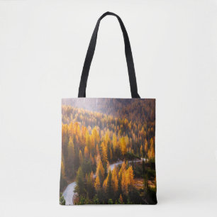 Bolso De Tela Excelentes vistas a la sinuosa carretera. Dramátic