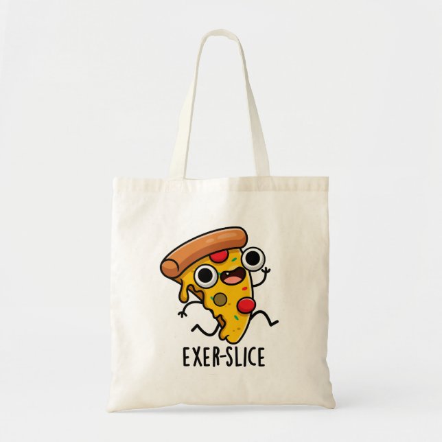Bolso De Tela Exer-slice Funny Pizza Pun (Frente)