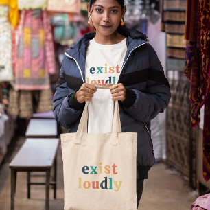 Bolso De Tela Existir en voz alta potenciación de la mujer femin