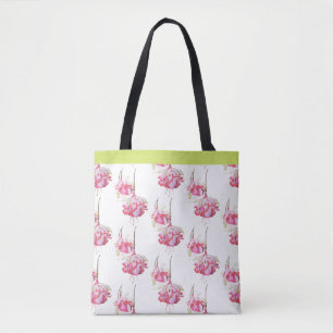 Bolso De Tela Exóticas Fuchsias en un Tote