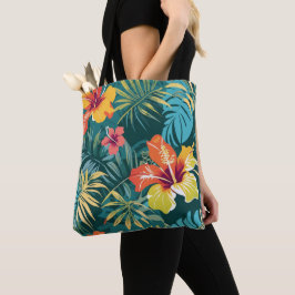 Bolso De Tela Exótico Floral Botánico Tropical