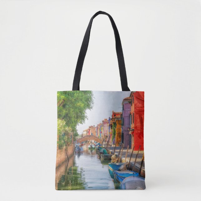 Bolso De Tela Explora el Encanto Vibrante de Burano (Anverso)