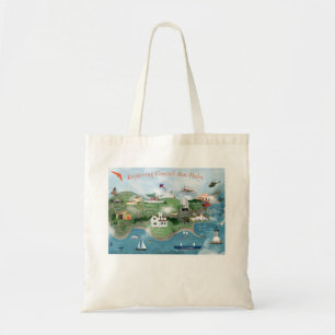 Bolso De Tela Explorando el Ilustracion costero de San Pedro