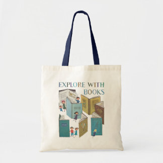 Bolso De Tela Explorar con el Tote Libros