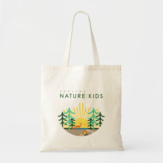 Bolso De Tela Explorar la naturaleza con el Tote de gráficos par (Frente)