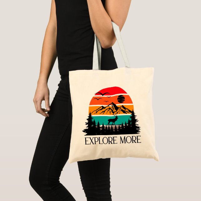 Bolso De Tela Explore más Mountain Nature Adventure Outdoor (Anverso (producto))