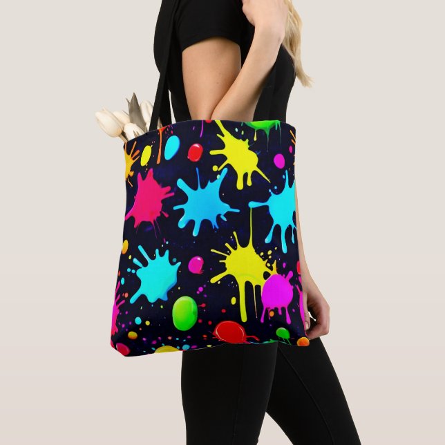 Bolso De Tela Explosión de Arte Salpicado (Detalle)