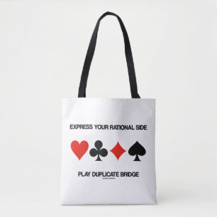 Bolso De Tela Express Your Rational Side Play Duplicate Bridge