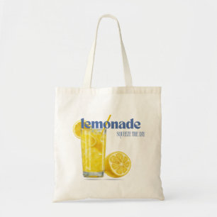 Bolso De Tela "Exprime El Día" Limonada Acuarela Verano