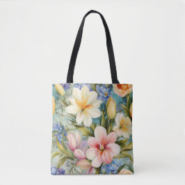 Bolso De Tela Exquisitas Flores De Primavera Elegantes. Pintura