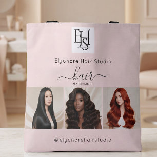 Bolso De Tela Extensiones de cabello con código QR de logotipo d