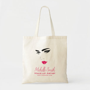 Bolso De Tela Extensiones de latido rosado de los labios largos