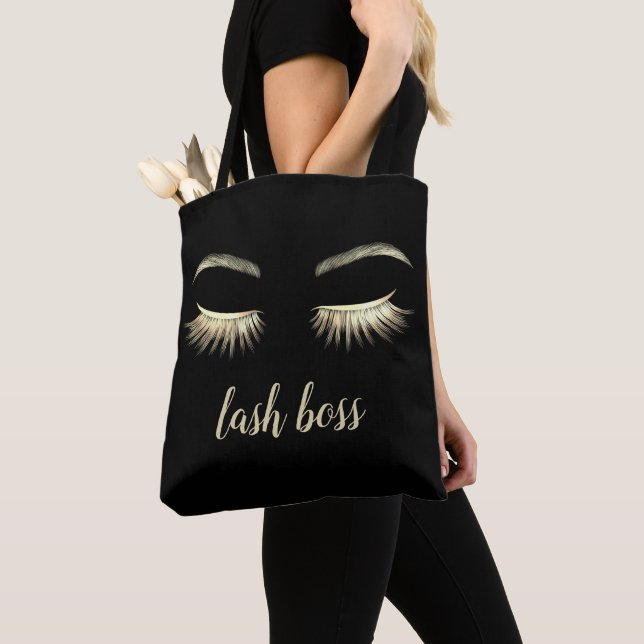 Bolso De Tela Extensiones Lash Boss Gold Eyelash (Detalle)