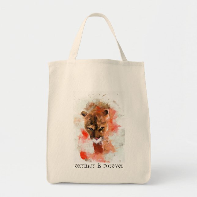 Bolso De Tela extinto está para siempre - el puma (Frente)