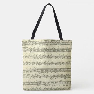 Bolso De Tela Extractos del manuscrito de la música original de