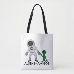 Bolso De Tela Extranjeros = Amigos, astronautas y extraterritori