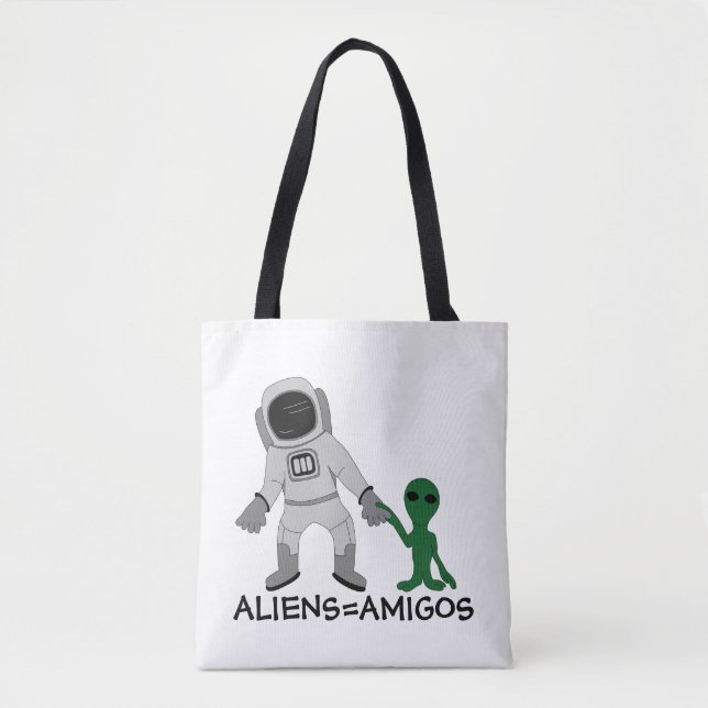 Bolso De Tela Extranjeros = Amigos, astronautas y extraterritori (Anverso)