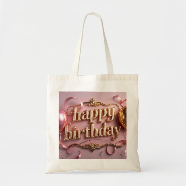 Bolso De Tela Extravagante lujo de cumpleaños (Frente)