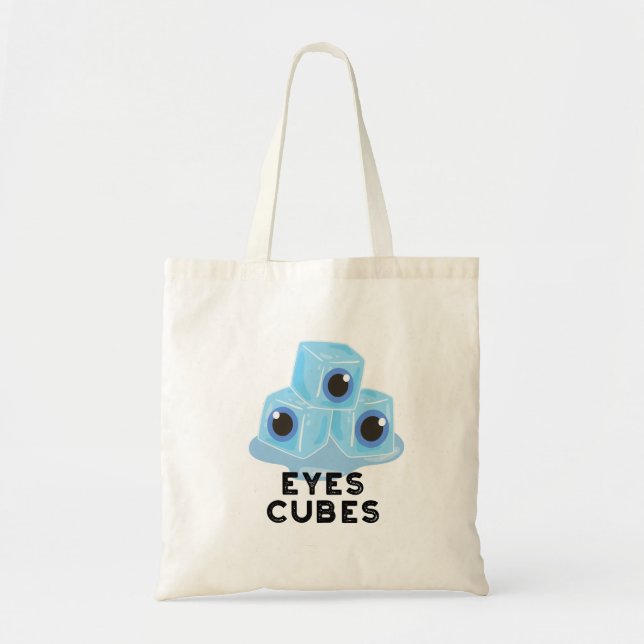 Bolso De Tela Eyes Cubes Funny Ice Pun (Frente)