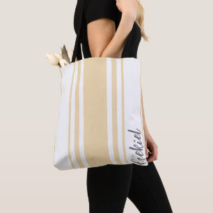 Bolso De Tela Ezekiel Minimalista Rayas Monograma