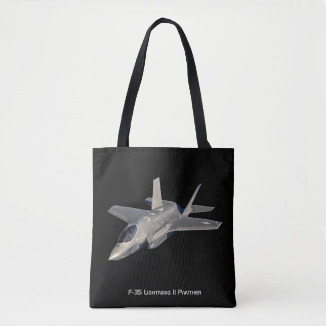 Bolso De Tela F-35 Luchador Lightning II Panther Jet (Anverso)